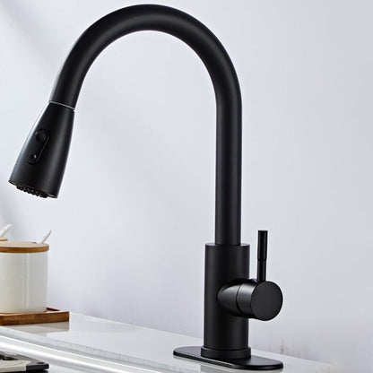 Stainless Steel Bridge Faucet With Pull Down Sprayer - Nalani - UK Fashion Clothing and Decor