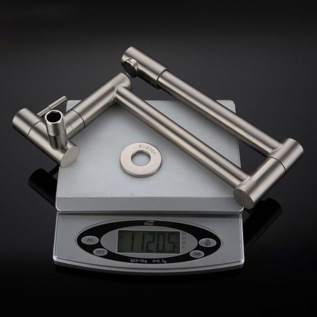 Stainless Steel Pot Filler Faucet Single Handle Wall Mount - Nalani - UK Fashion Clothing and Decor