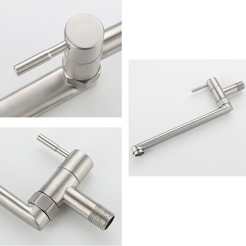 Stainless Steel Pot Filler Faucet With Single Handle Swivel - Nalani - UK Fashion Clothing and Decor