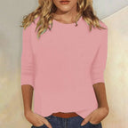 Stella | Women's Crew Neck 3/4 Sleeve Casual Everyday Top Soft Cotton - Nalani - Fashion Clothing and Decor