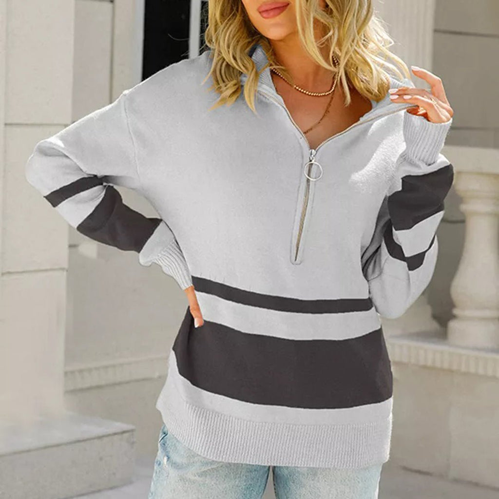 Striped pullover sweater for women - Nalani - UK Fashion Clothing and Decor