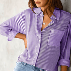Striped Women’s Blouse – Modern Chic Office & Casual Top - Nalani - Fashion Clothing and Decor