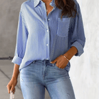 Striped Women’s Blouse – Modern Chic Office & Casual Top - Nalani - Fashion Clothing and Decor