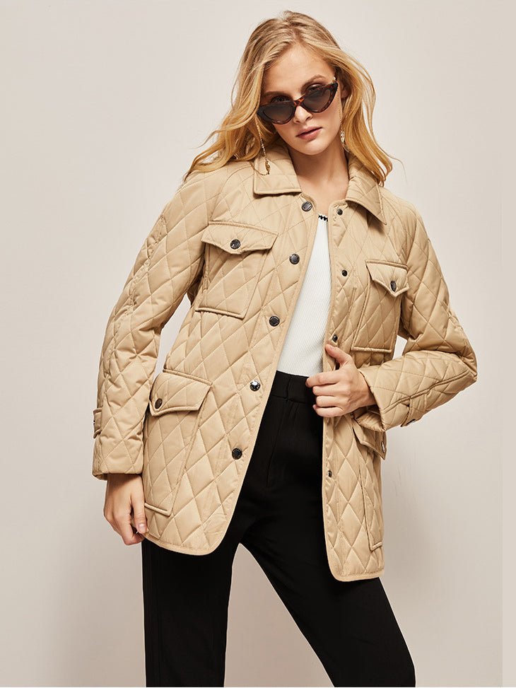 Stylish Insulated Autumn Jacket With Fashion Accents - Nalani - UK Fashion Clothing and Decor