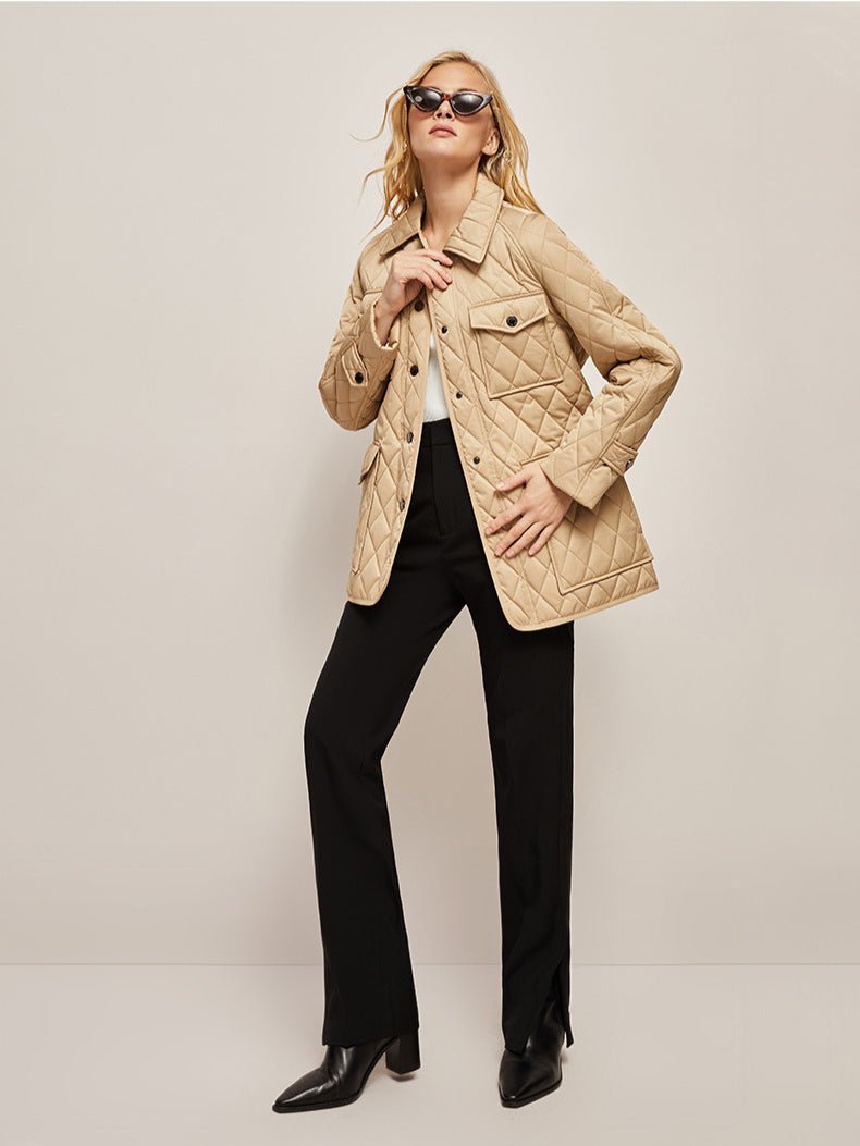 Stylish Insulated Autumn Jacket With Fashion Accents - Nalani - UK Fashion Clothing and Decor