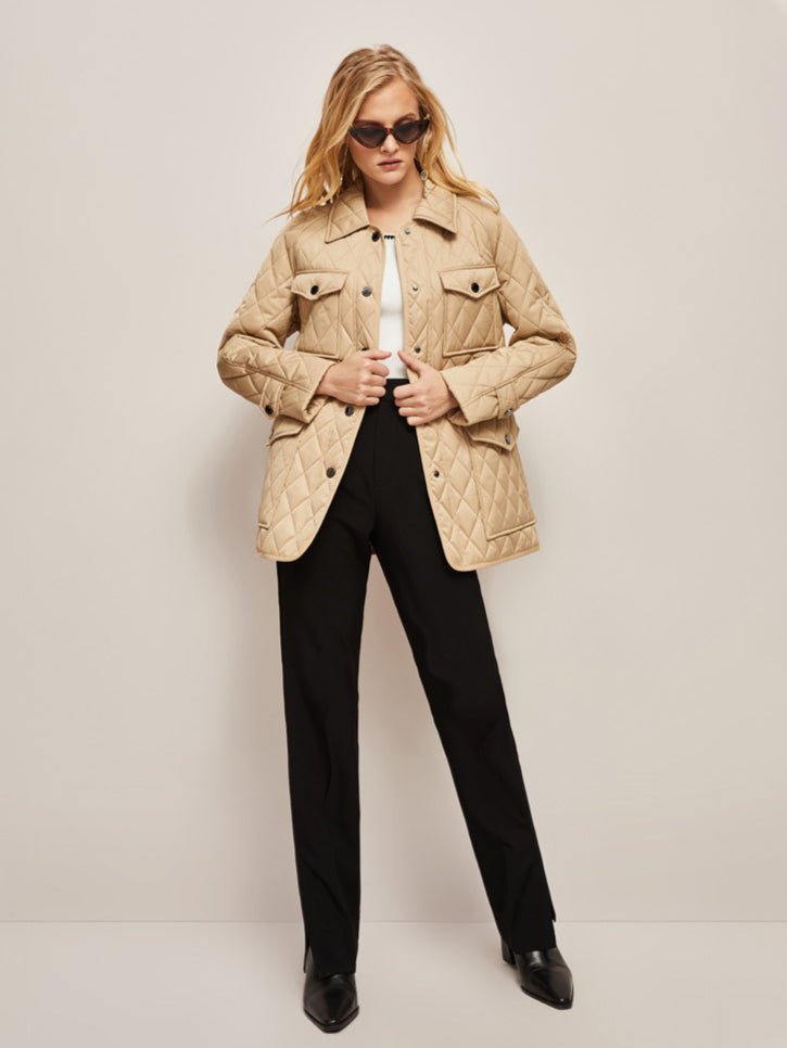 Stylish Insulated Autumn Jacket With Fashion Accents - Nalani - UK Fashion Clothing and Decor