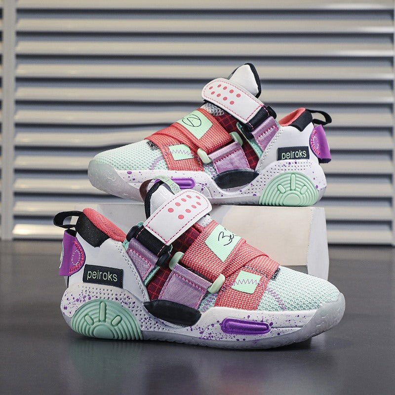 Stylish Velcro Sneakers for Boys Breathable Mesh Design - Nalani - UK Fashion Clothing and Decor