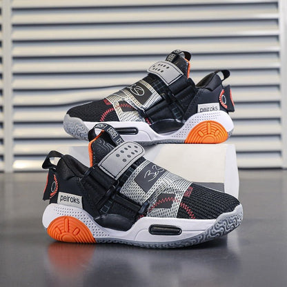 Stylish Velcro Sneakers for Boys Breathable Mesh Design - Nalani - UK Fashion Clothing and Decor