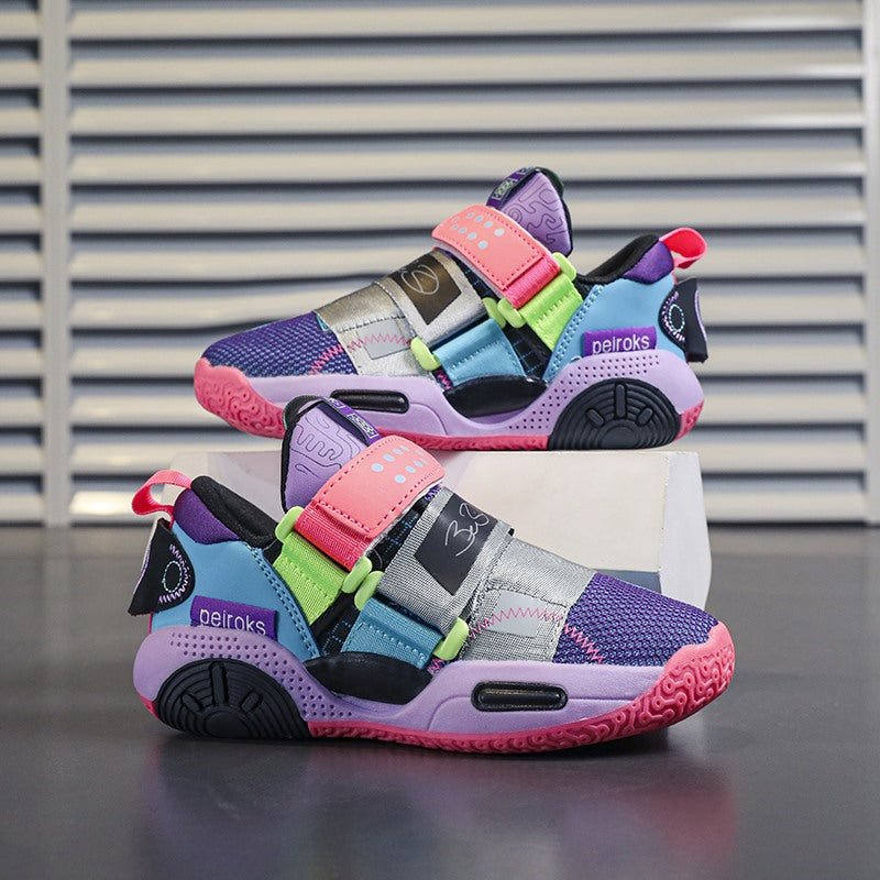 Stylish Velcro Sneakers for Boys Breathable Mesh Design - Nalani - UK Fashion Clothing and Decor