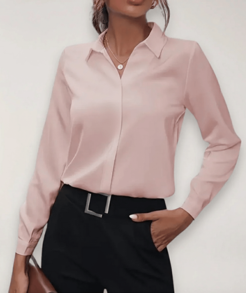 Tailored Womens Blouse Button Up Shirt For Work Daywear - Nalani - UK and AUS Fashion Clothing and Decor