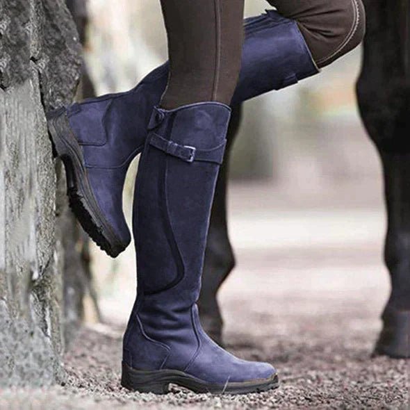Tall Leather Equestrian Boots For Riding And Outdoor Footwear - Nalani - UK Fashion Clothing and Decor