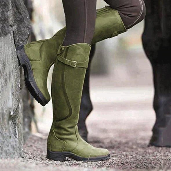 Tall Leather Equestrian Boots For Riding And Outdoor Footwear - Nalani - UK Fashion Clothing and Decor