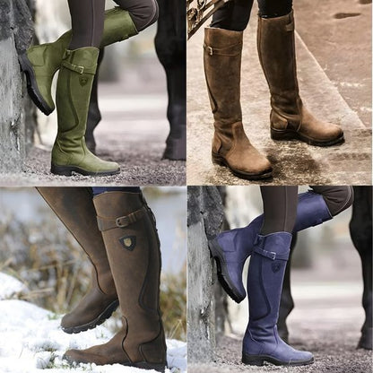 Tall Leather Equestrian Boots For Riding And Outdoor Footwear - Nalani - UK Fashion Clothing and Decor