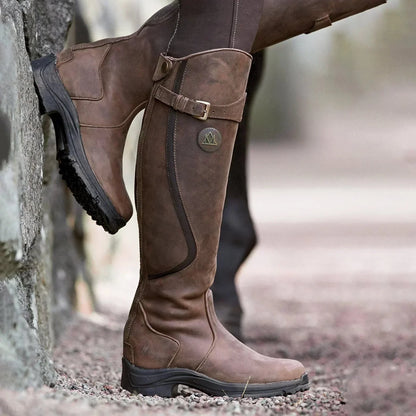 Tall Leather Equestrian Boots For Riding And Outdoor Footwear - Nalani - UK Fashion Clothing and Decor
