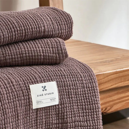 Tassel Cotton Blanket for Cozy Bed and Sofa Comfort - Nalani - UK Fashion Clothing and Decor