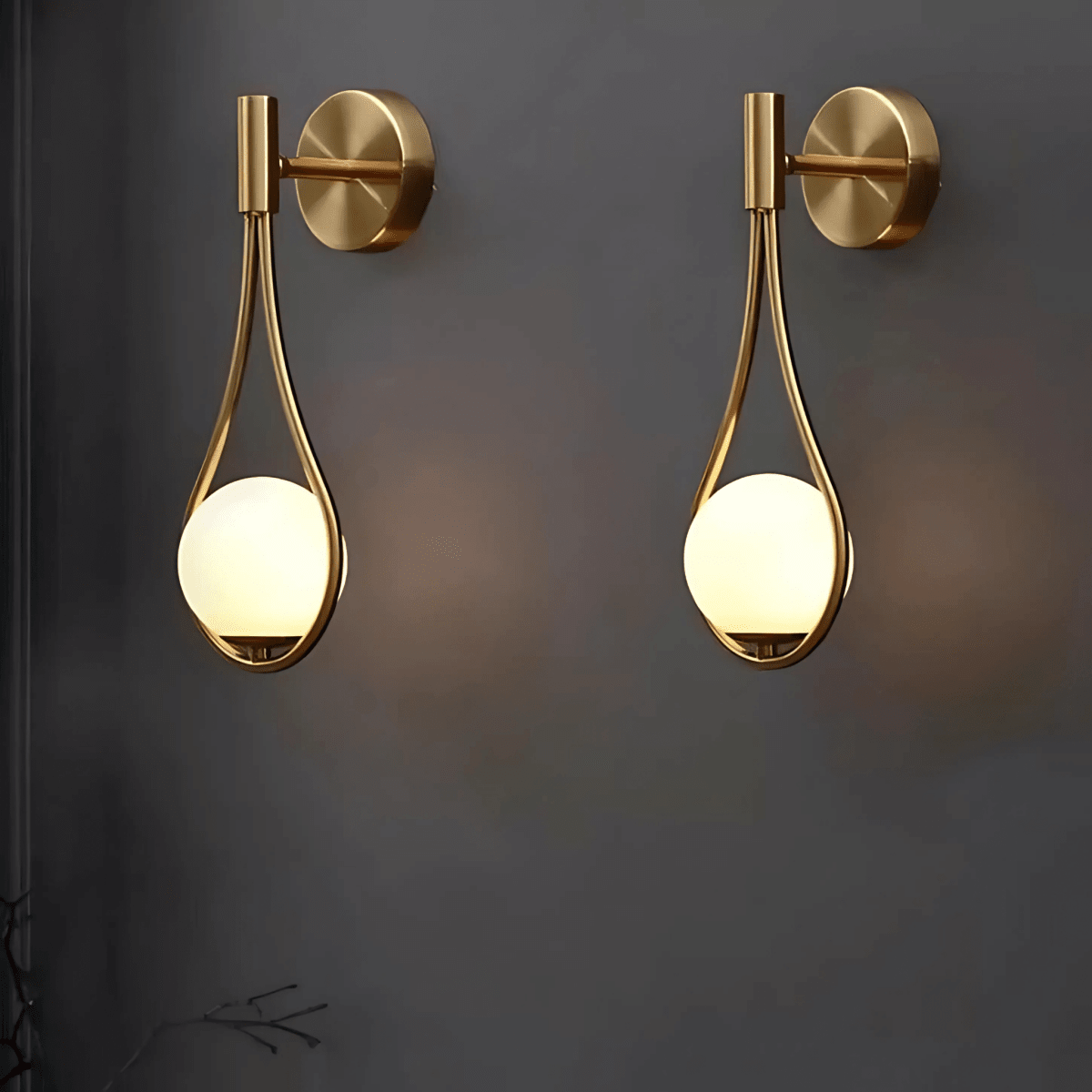 Teardrop Wall Light Fixture Elegant Modern Finishes Set - Nalani - UK Fashion Clothing and Decor