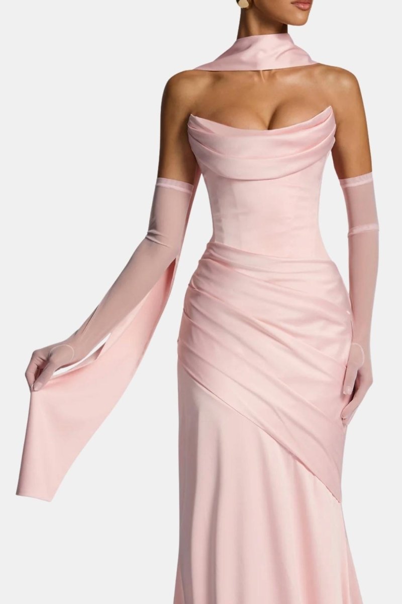 Theya Elegant Satin Scarf For Timeless Draped Look Everyday Style - Nalani - Fashion Clothing and Decor