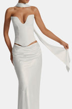 Theya Elegant Satin Scarf For Timeless Draped Look Everyday Style - Nalani - Fashion Clothing and Decor