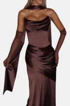 Theya Elegant Satin Scarf For Timeless Draped Look Everyday Style - Nalani - Fashion Clothing and Decor
