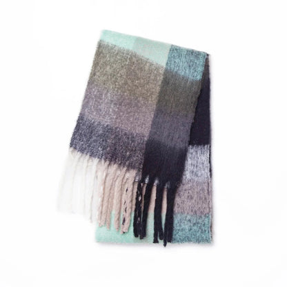 Thick Warm Cashmere Rainbow Scarf For Cozy Winter Days - Nalani - UK Fashion Clothing and Decor