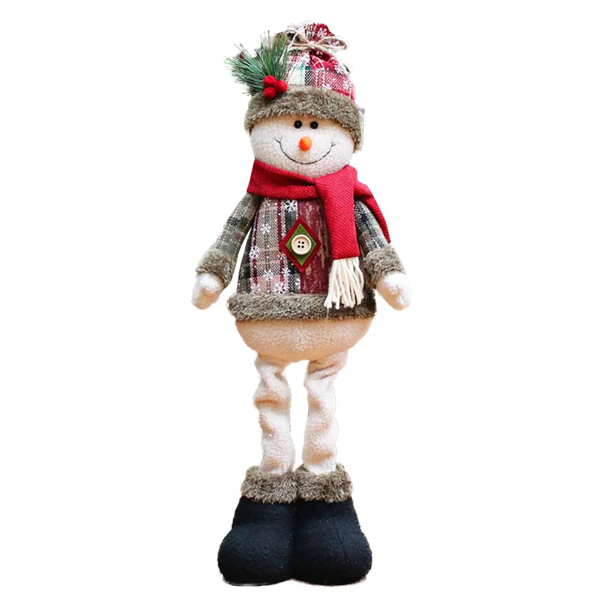 Three Piece Christmas Dolls Set Santa Snowman Reindeer Ornaments - Nalani - UK Fashion Clothing and Decor