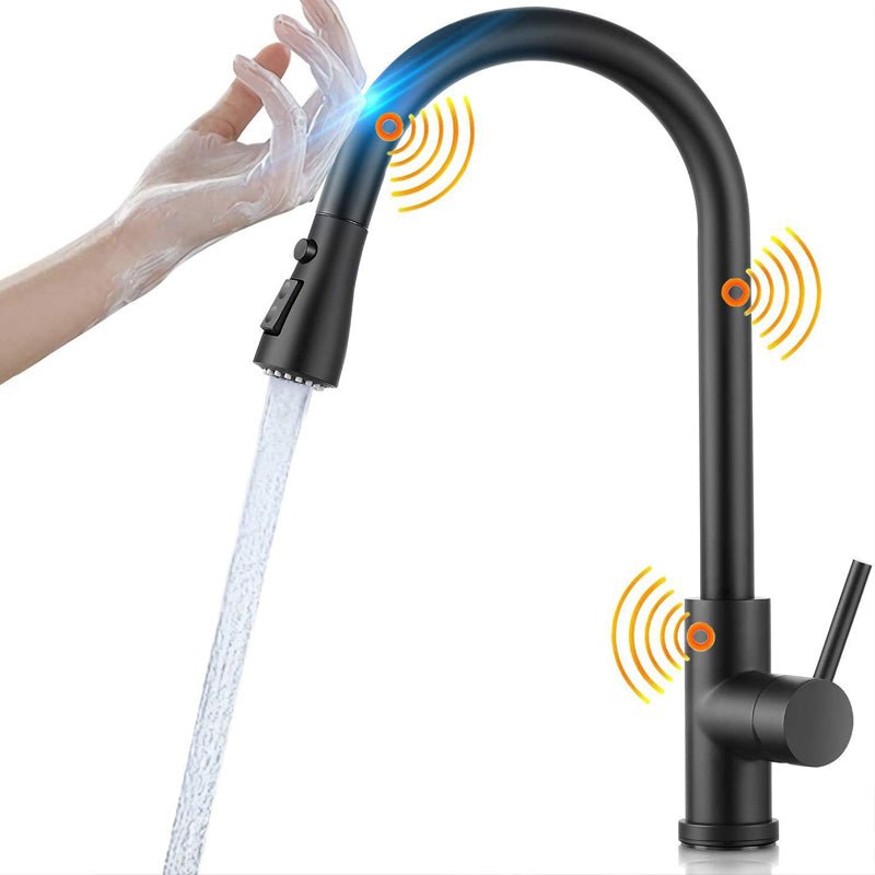Touch Sensor Kitchen Faucet With Pull Down Sprayer High Arc - Nalani - UK Fashion Clothing and Decor