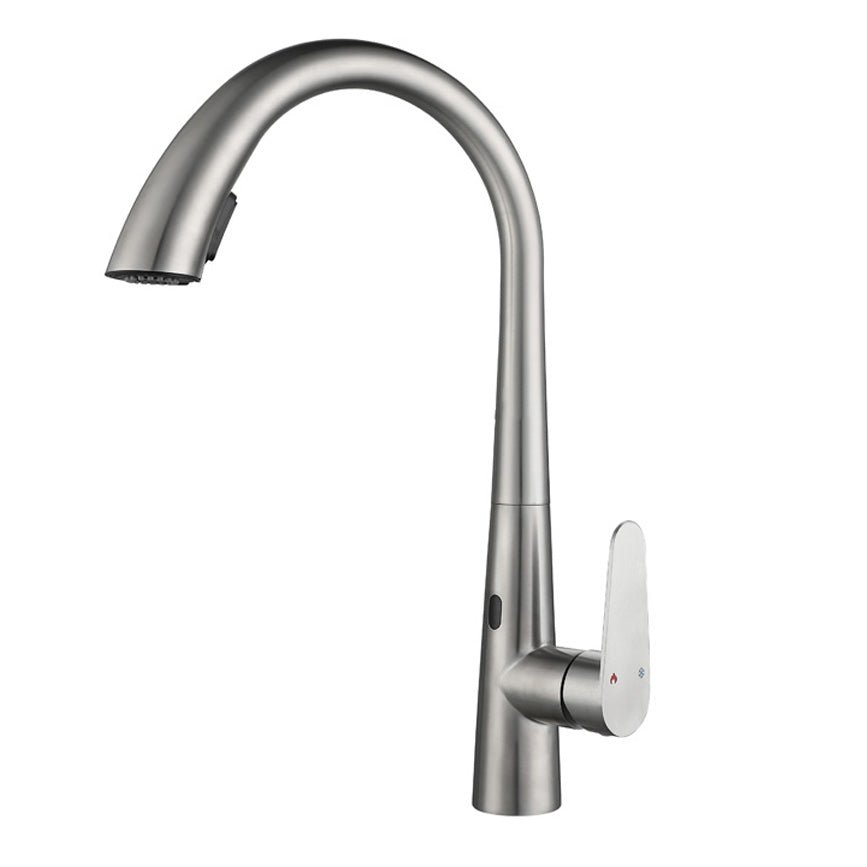 Touchless Gooseneck Kitchen Faucet With Pull Down Sprayer - Nalani - UK Fashion Clothing and Decor
