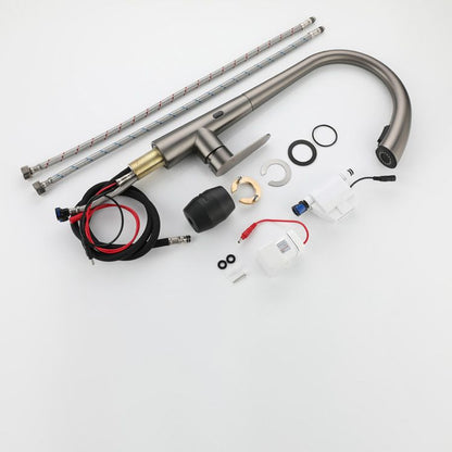 Touchless Gooseneck Kitchen Faucet With Pull Down Sprayer - Nalani - UK Fashion Clothing and Decor