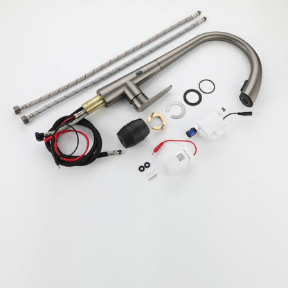 Touchless Gooseneck Kitchen Faucet With Pull Down Sprayer - Nalani - UK Fashion Clothing and Decor