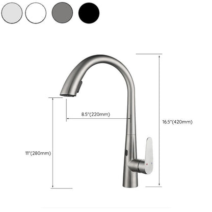 Touchless Gooseneck Kitchen Faucet With Pull Down Sprayer - Nalani - UK Fashion Clothing and Decor