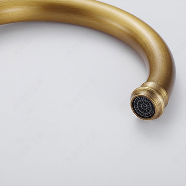 Traditional 1 - Hole Gooseneck Kitchen Faucet Spout Swivel - Nalani - UK Fashion Clothing and Decor