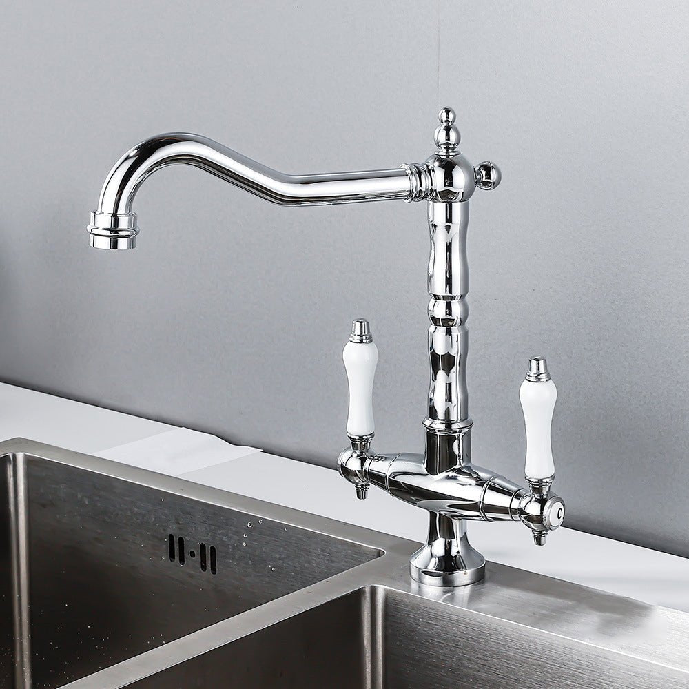 Traditional Kitchen Bar Faucet Double Handle High Arch - Nalani - UK Fashion Clothing and Decor