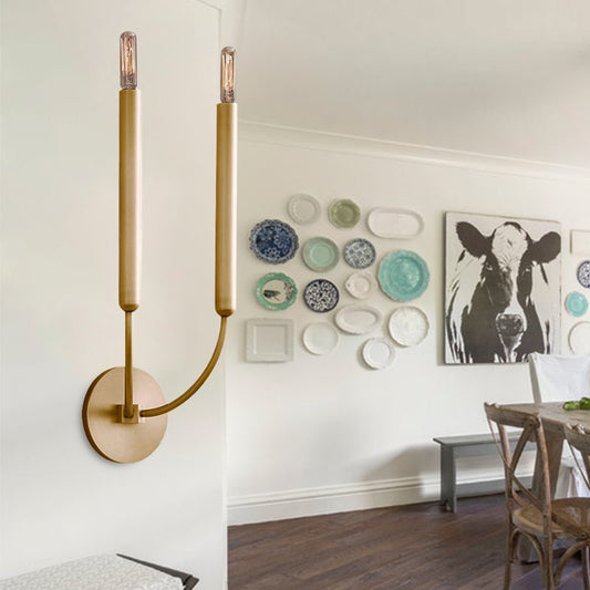 Traditional Metal Wall Lamp Sconce Black Brass Dining Room - Nalani - UK Fashion Clothing and Decor