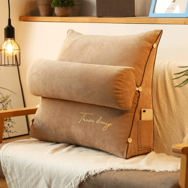 Triangular Reading Backrest Pillow For Bed And Sofa Support - Nalani - UK Fashion Clothing and Decor