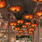 Triangular Wood Pendant Chandelier for Dining Room Lighting - Nalani - UK Fashion Clothing and Decor