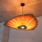 Triangular Wood Pendant Chandelier for Dining Room Lighting - Nalani - UK Fashion Clothing and Decor