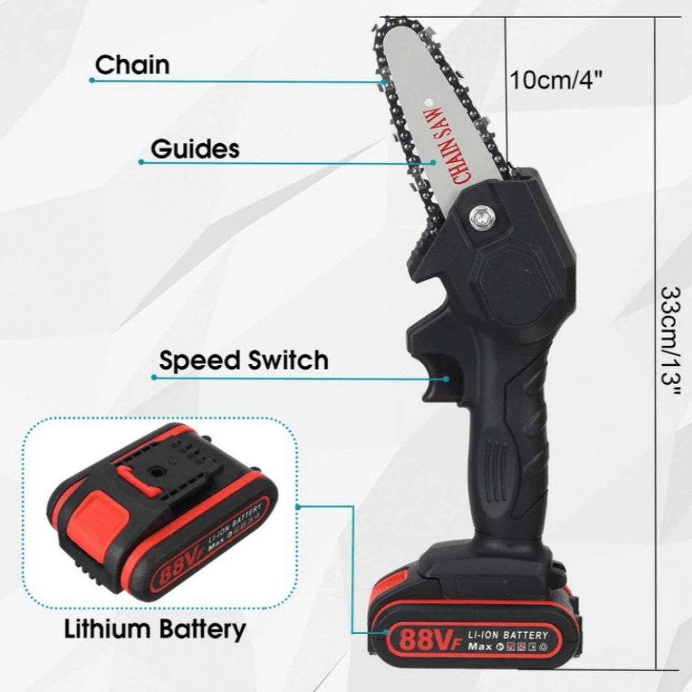 Tronix - Cordless Electric Chainsaw For Pruning And Tree Cutting - Nalani - UK Fashion Clothing and Decor