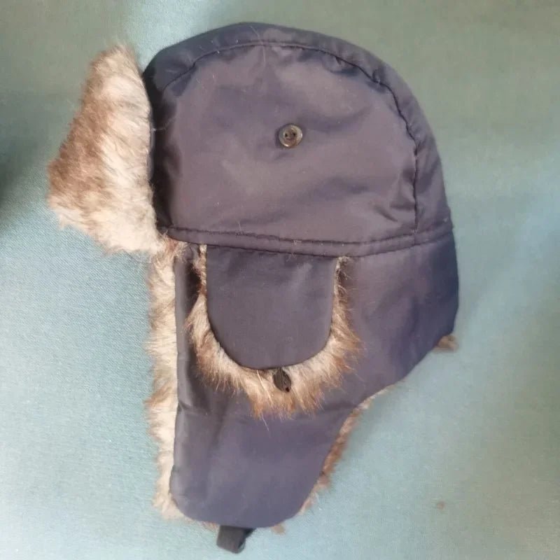 Unisex Winter Ushanka Bomber Hat With Faux Fur Earflaps - Nalani - UK Fashion Clothing and Decor