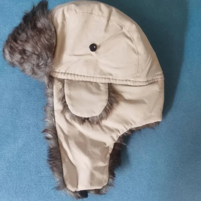 Unisex Winter Ushanka Bomber Hat With Faux Fur Earflaps - Nalani - UK Fashion Clothing and Decor