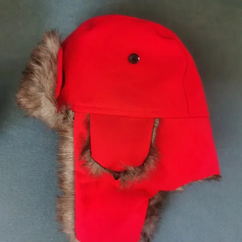 Unisex Winter Ushanka Bomber Hat With Faux Fur Earflaps - Nalani - UK Fashion Clothing and Decor