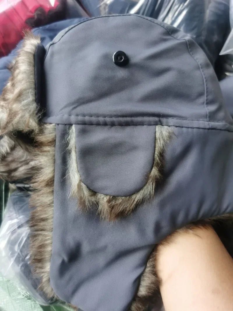 Unisex Winter Ushanka Bomber Hat With Faux Fur Earflaps - Nalani - UK Fashion Clothing and Decor