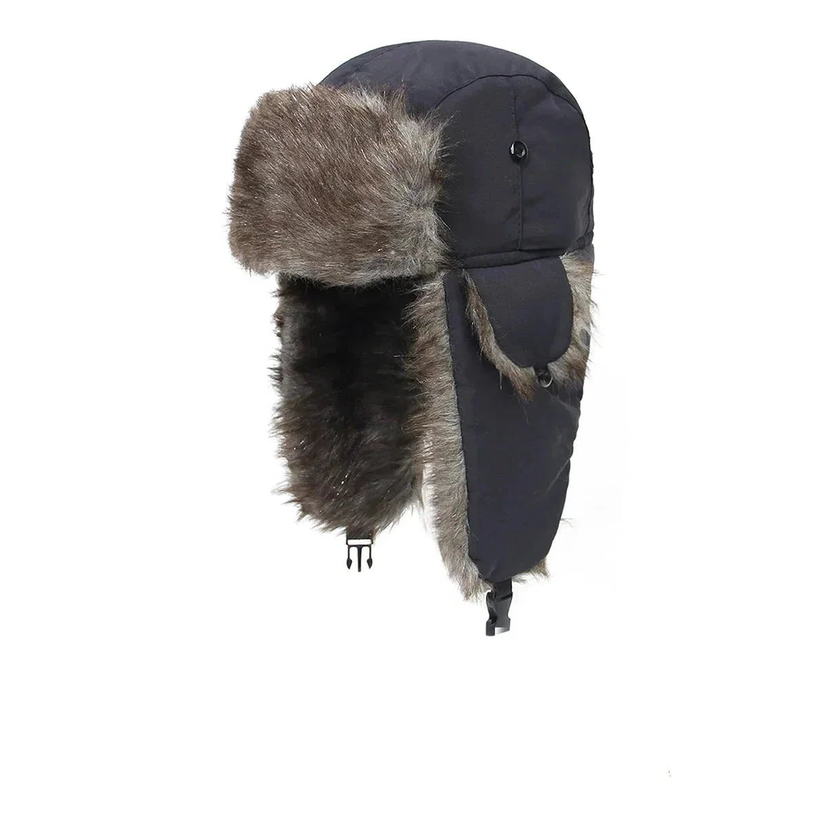 Unisex Winter Ushanka Bomber Hat With Faux Fur Earflaps - Nalani - UK Fashion Clothing and Decor