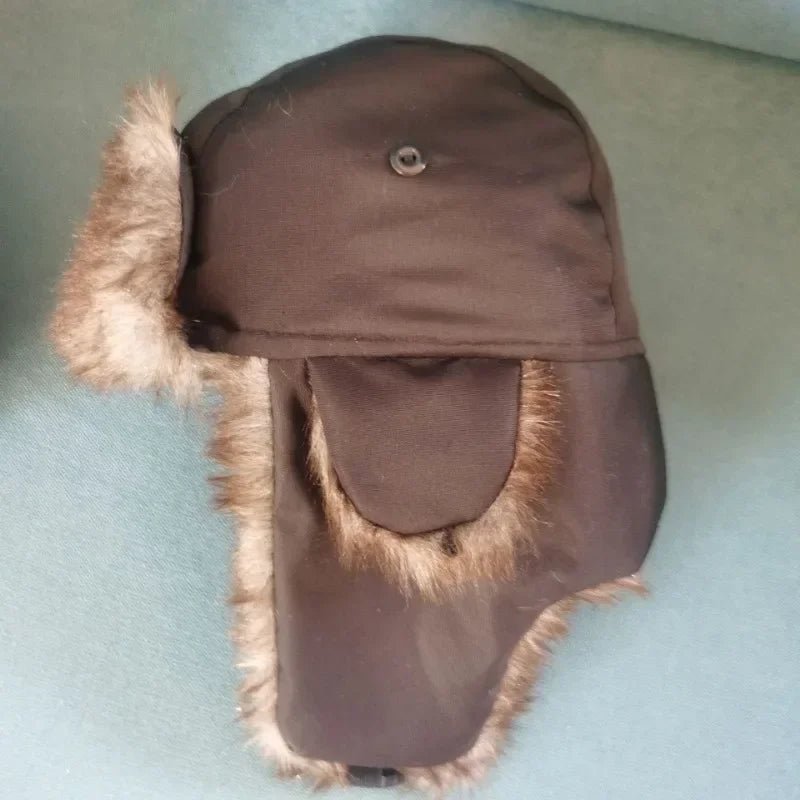 Unisex Winter Ushanka Bomber Hat With Faux Fur Earflaps - Nalani - UK Fashion Clothing and Decor