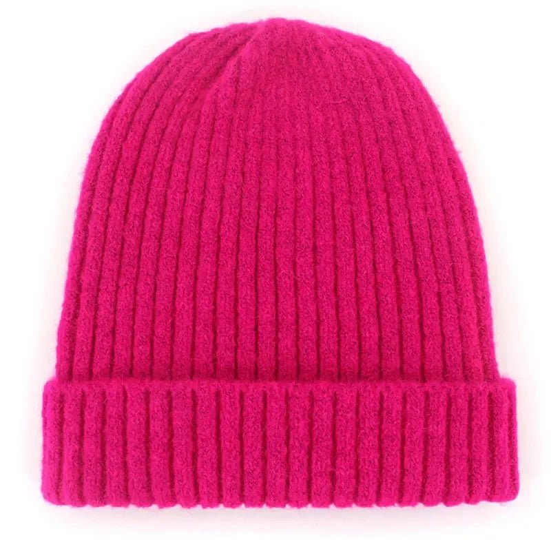 Unisex Wool Blend Striped Knit Beanie Winter Ski Cap - Nalani - UK Fashion Clothing and Decor
