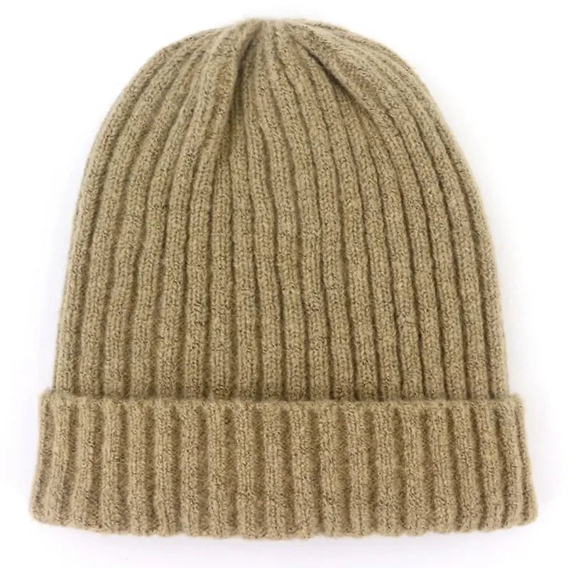 Unisex Wool Blend Striped Knit Beanie Winter Ski Cap - Nalani - UK Fashion Clothing and Decor