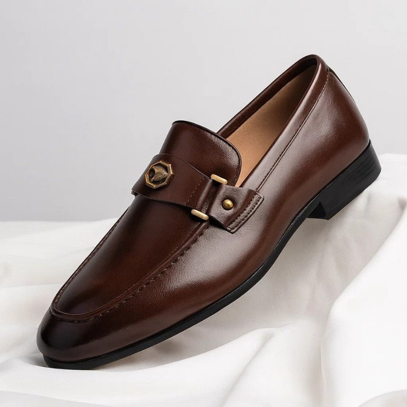 Vantari Polished Buckle Loafer With Cushioned Insole For Comfort - Nalani - Fashion Clothing and Decor
