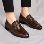Vantari Polished Buckle Loafer With Cushioned Insole For Comfort - Nalani - Fashion Clothing and Decor
