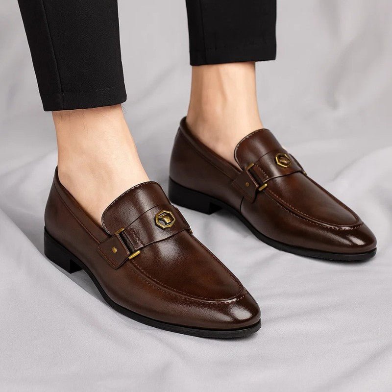Vantari Polished Buckle Loafer With Cushioned Insole For Comfort - Nalani - Fashion Clothing and Decor
