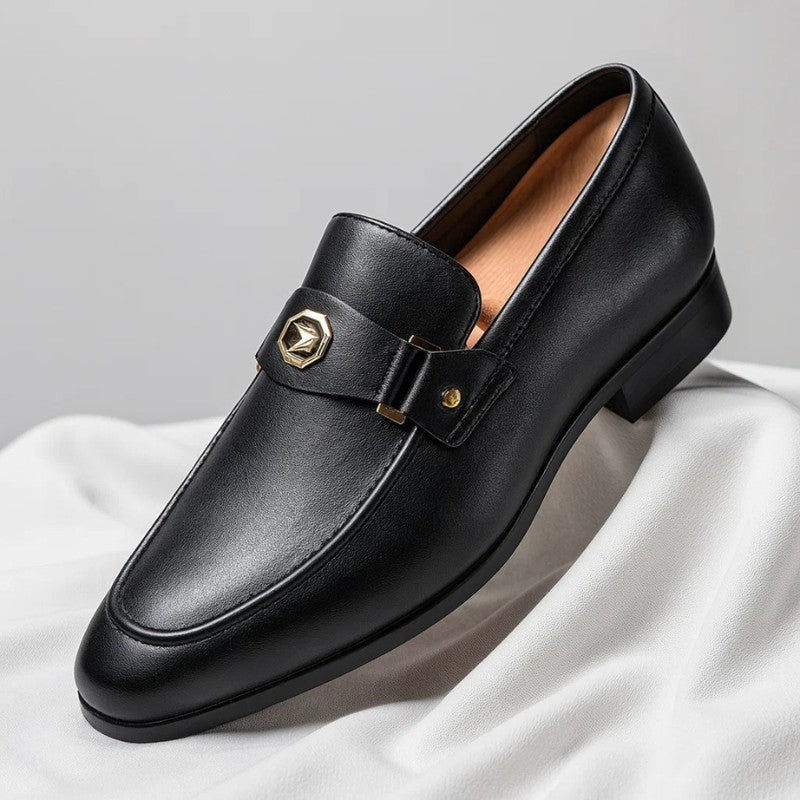 Vantari Polished Buckle Loafer With Cushioned Insole For Comfort - Nalani - Fashion Clothing and Decor
