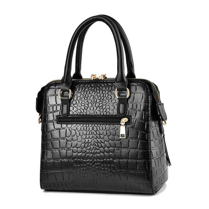 Vegan Leather Crocodile Design Bag For Women - Nalani - UK Fashion Clothing and Decor